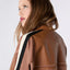 Apple Leather Bomber - Whiskey