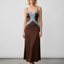 CHEAP THRILL SLIP  Chocolate + Powder Blue