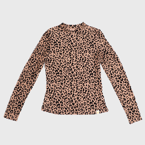 Leopard Lace Long Sleeve - Brown