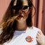 Lipstick Smear Tee - White