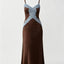 CHEAP THRILL SLIP  Chocolate + Powder Blue