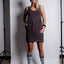 Certified Organic Cotton Jersey Pinafore Dress - Heritage Black