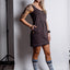 Certified Organic Cotton Jersey Pinafore Dress - Heritage Black