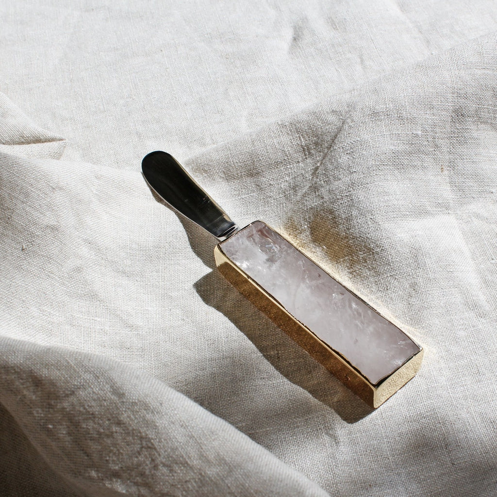 Clear Quartz Cheese Knife Greatfool Crystal Small Batch Homewares