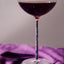 Crystal-Stemmed Wine Goblet  - Lapis Lazuli (2 Piece)