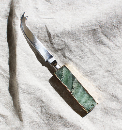 Green Fluorite Soft Cheese Knife