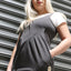 Certified Organic Cotton Jersey Pinafore Dress - Heritage Black