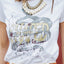Snake Metal Tee - White 100% Certified Organic Cotton