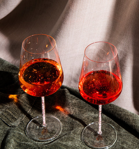 Rose Quartz Crystal-stemmed Wine Glasses (4 Piece)