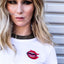 Lipstick Smear Tee - White